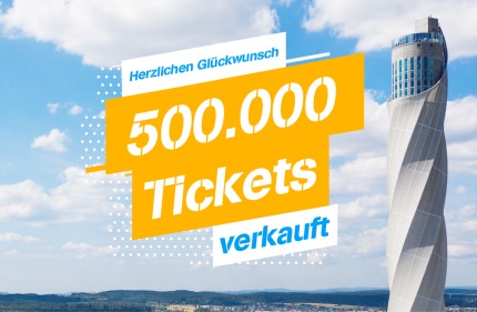 500.000 Tickets wurden bereits für die 232m hohe Besucherplattform im Testturm verkauft.